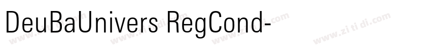 DeuBaUnivers RegCond字体转换